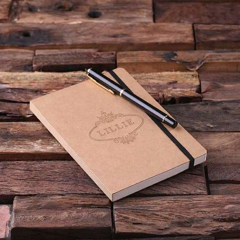 Image of Personalized Banded Portfolio Journal - Journal Gift Sets