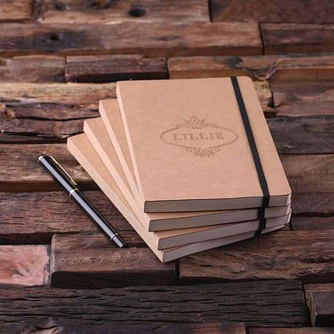 Image of Personalized Banded Portfolio Journal - Journal Gift Sets