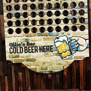 Personalized Beer Cap Map Man Cave Best Man Mens Gifts Dorm Room 21st Birthday Father s Day Beer Cap Holder B - Beer Cap Boards - Pub Sign