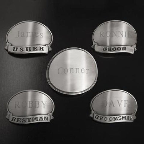 Image of Personalized Beer Mugs - Engraved - Gunmetal - Pewter Medallion - Barware