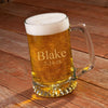 Personalized Beer Mugs - Glass - 25 oz. - Groomsmen Gift - 2Lines - Barware