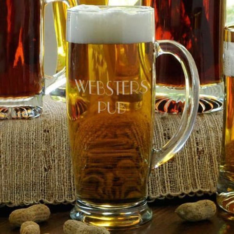 Image of Personalized Beer Mugs - Set of 5 - Beer Glasses - Groomsmen - 18 oz. - Barware