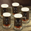 Personalized Beer Mugs - Set of 5 - Groomsmen - Monogram - 25 oz. - Stamped - Barware