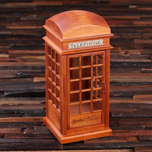 Personalized British Phone Booth Music Box - Assorted - Lifestyle