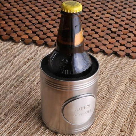 Image of Personalized Can Cooler - Beer Can Cooler - Groomsmen Gift - Bar Accessories