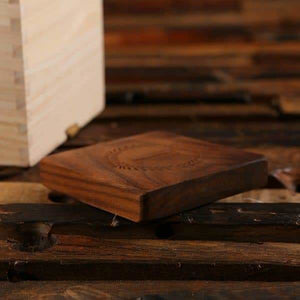 Personalized Cigar Glass Wood Coaster & Keepsake Box Set - All Products