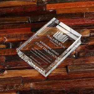 Personalized Clear Corporate Recognition Plaque & Award Box - Awards