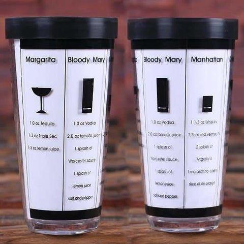 Image of Personalized Cocktail Shaker Mixer with 5 Recipes - Assorted - Kitchen