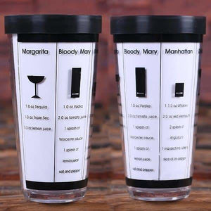 Personalized Cocktail Shaker Mixer with 5 Recipes - Assorted - Kitchen