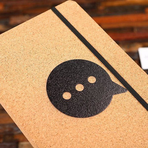 Image of Personalized Cork A5 Black Strap Notebook Giveaway Product - Journals & Notebooks