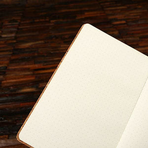 Personalized Cork Notebook with Beige Elastic Band Closure - Desktop Stationery