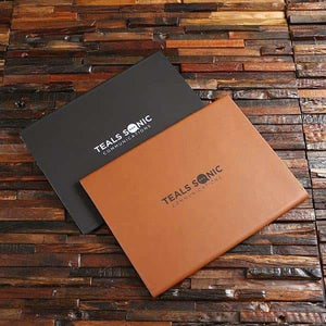 Personalized Corporate Faux Leather File Holder - Desktop Stationery