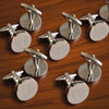 Personalized Cufflinks - Set of 5 - Pinstripe - Groomsmen Gifts - Cufflinks