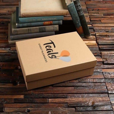 Image of Personalized Custom Paper Box (11.4 x 8.3 x 3.5 in) - Boxes - Cap Top (Kraft)