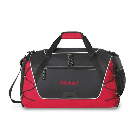 Image of Personalized Duffel Bag - Gym Bag - Groomsmen Gifts - Red - Travel Gifts