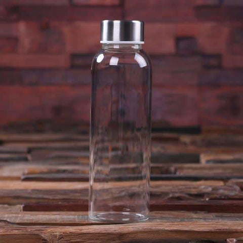 Image of Personalized Engraved Glass Water Bottle Thermos Black - Water Bottles