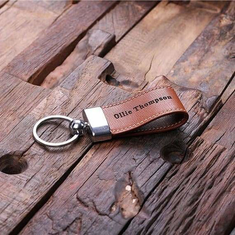 Image of Personalized Engraved Groomsmen Shot Glass & Key Chain Set - Key Chains & Gift Box