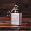 Personalized Engraved Key Chain 1 oz. Stainless Steel Flask - Key Chains