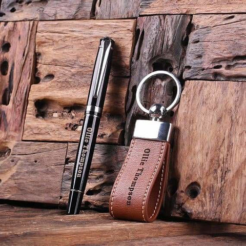Image of Personalized Engraved Pen and Key Chain - Writing - Pens