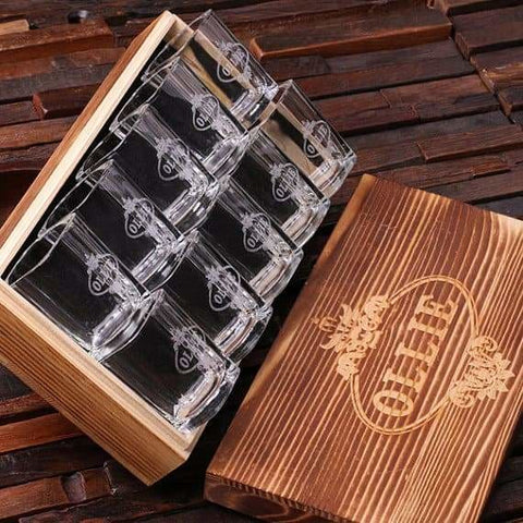 Image of Personalized Engraved Shot Glasses w/Keepsake Box Set of 10 - All Products