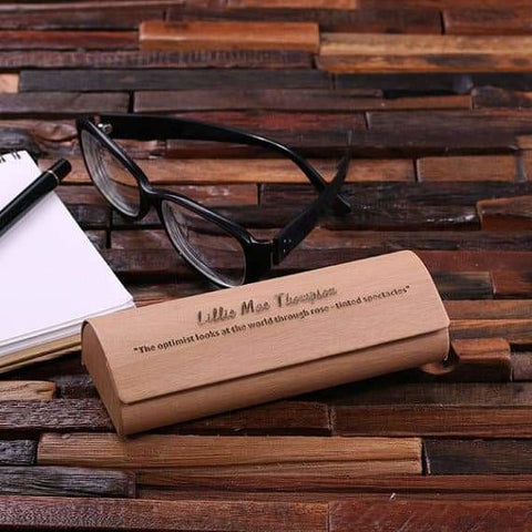 Image of Personalized Eyeglass Case Lt Brown - Assorted - Lifestyle