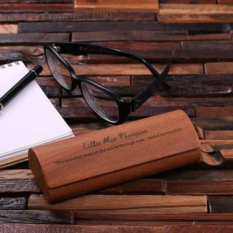 Image of Personalized Eyeglass Case Lt Brown - Assorted - Lifestyle