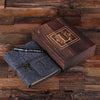 Personalized Felt Journal Pen and Wood Box Dark Grey - Journal Gift Sets