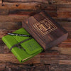 Personalized Felt Journal Pen and Wood Box Tropical Green - Journal Gift Sets