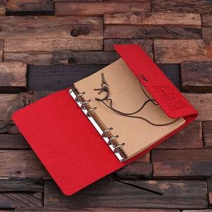 Personalized Felt Notebook/Journal & Key Chain Set - Journals & Notebooks