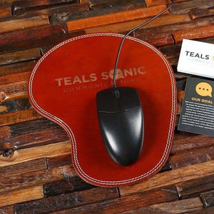 Personalized Genuine Leather Mouse Pad Company Gift Ideas - Desktop Stationery