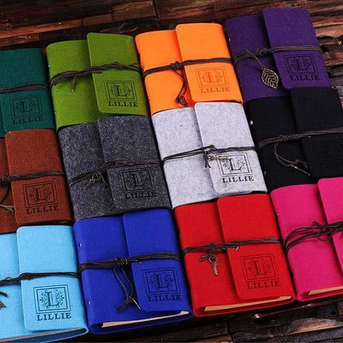 Image of Personalized Gift Set for Her w/Keepsake Box Paddle Brush Journal Treasure Box - Journal Gift Sets
