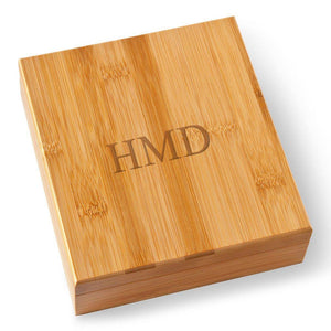 Personalized Groomsmen Whiskey Stone Set - 3Initials - Bar Accessories