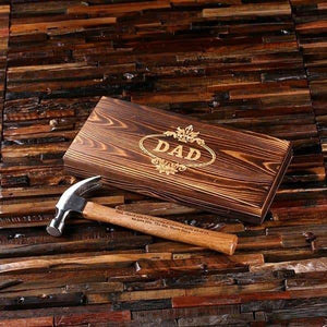 Personalized Hammer with Wood Box Engraved - Hardware Tools