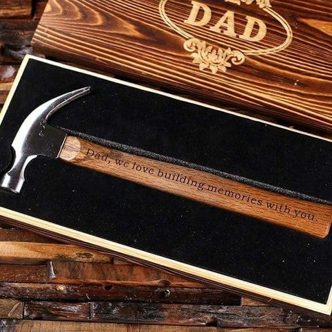 Image of Personalized Hammer with Wood Box Engraved - Hardware Tools