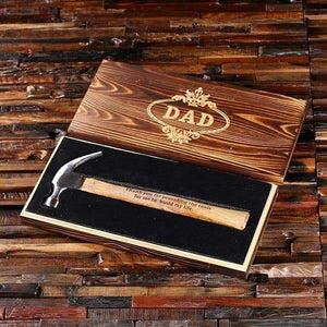 Personalized Hammer with Wood Box Engraved - Hardware Tools