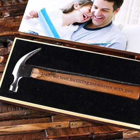 Image of Personalized Hammer with Wood Box Printed - Hardware Tools