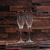Personalized His and Hers Mr. and Mrs. Champagne Glasses - Drinkware - Wine & Dining