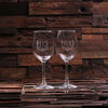 Personalized His & Her Wine Glass Set - Assorted - Kitchen