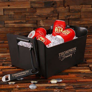 Personalized Ice Bucket & Bottle Opener Groomsmen Gift Set - Assorted - Groomsmen