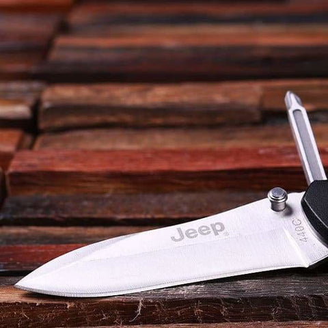 Image of Personalized Jeep Utility Knife w/Case - Knives