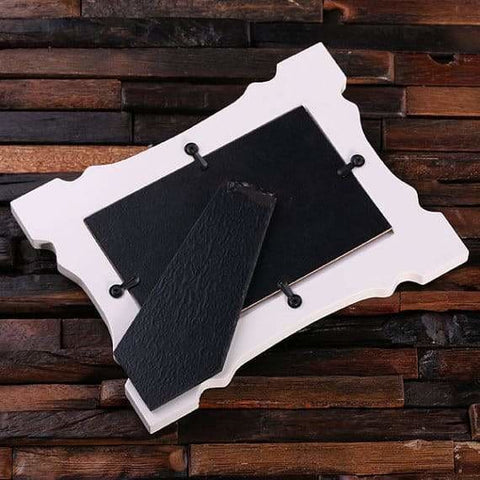 Image of Personalized Keepsake Scalloped Photo Frame White 4×6 - Photo Frames
