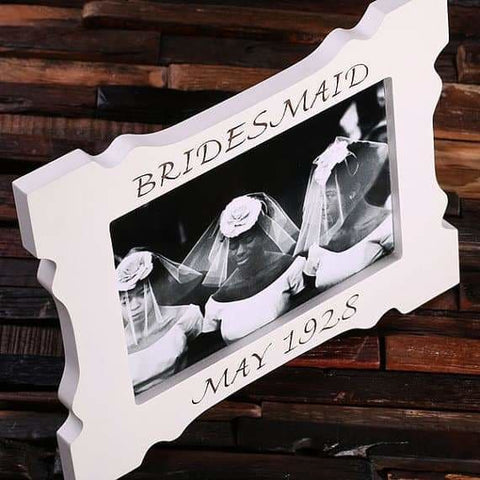 Image of Personalized Keepsake Scalloped Photo Frame White 5×7 - Photo Frames