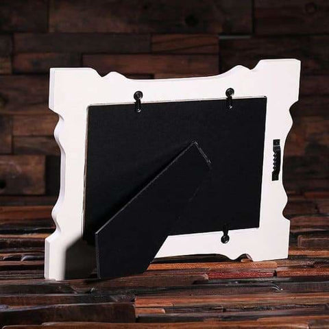 Image of Personalized Keepsake Scalloped Photo Frame White 5×7 - Photo Frames