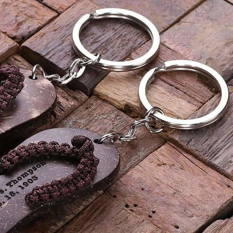 Image of Personalized Key Chain Flip Flop - Key Chains