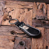 Personalized Leather Engraved Monogrammed Key Chain Black - Key Chains