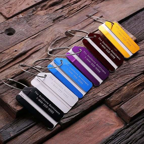 Image of Personalized Luggage & Travel Tag in 6 Vibrant Colors - Assorted - Travel Gifts