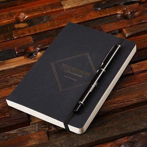 Image of Personalized Notebook & Pen Groomsmen Gift Set Idea - Assorted - Groomsmen