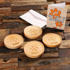 Personalized Paw Print Wood Coaster Set with Gift Card - Assorted Fathers Day