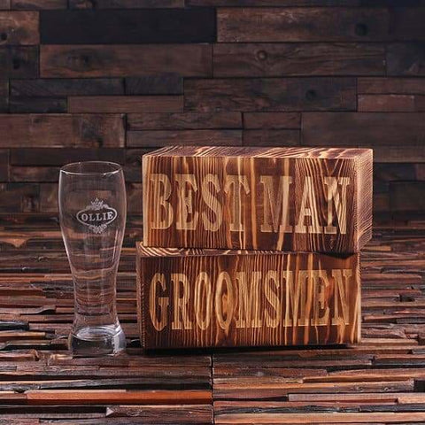 Image of Personalized Pilsner Beer Glass w/Keepsake Box 24 oz. - Drinkware - Beer Mugs