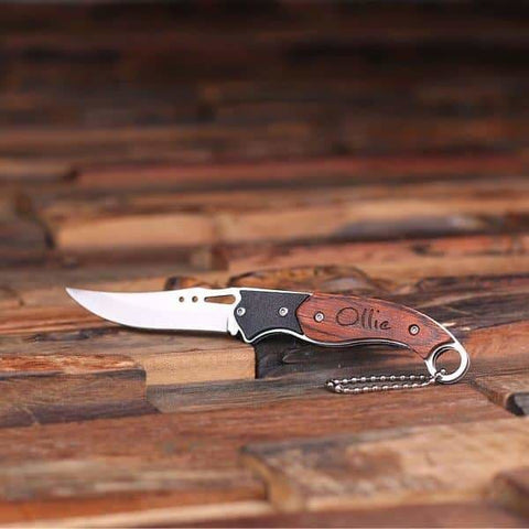 Image of Personalized Pocket Knife with Wood Box - Knives & Gift Box
